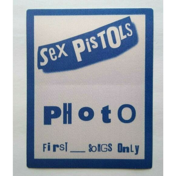 Sex Pistols Punk Rock Music Backstage Pass Original 1996 Reunion Concert Blue - Picture 1 of 4